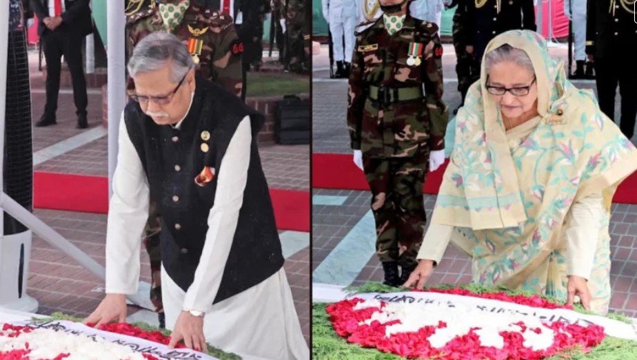 টুঙ্গিপাড়ায় বঙ্গবন্ধুর সমাধিতে রাষ্ট্রপতি ও প্রধানমন্ত্রীর শ্রদ্ধা